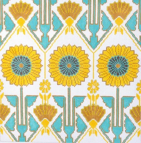 Sunflower Sunglow Painted Canvas Cooper Oaks Design - 1