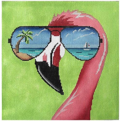 Sunglasses Flamingo Painted Canvas Danji Designs - 1
