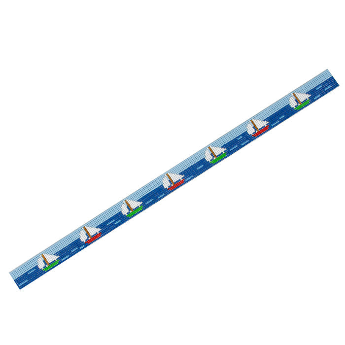 Sunglasses Strap Sailboats on the Water Painted Canvas Kate Dickerson Needlepoint Collections - 1