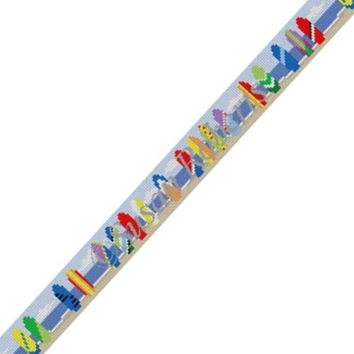 Surfboards Belt Painted Canvas Susan Roberts Needlepoint Designs Inc.