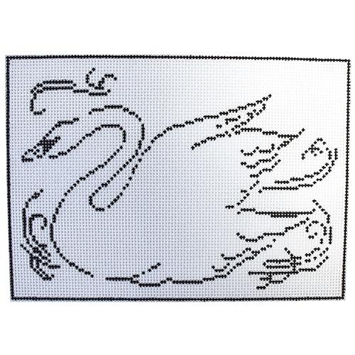 Swanning Around Painted Canvas The Plum Stitchery - 1