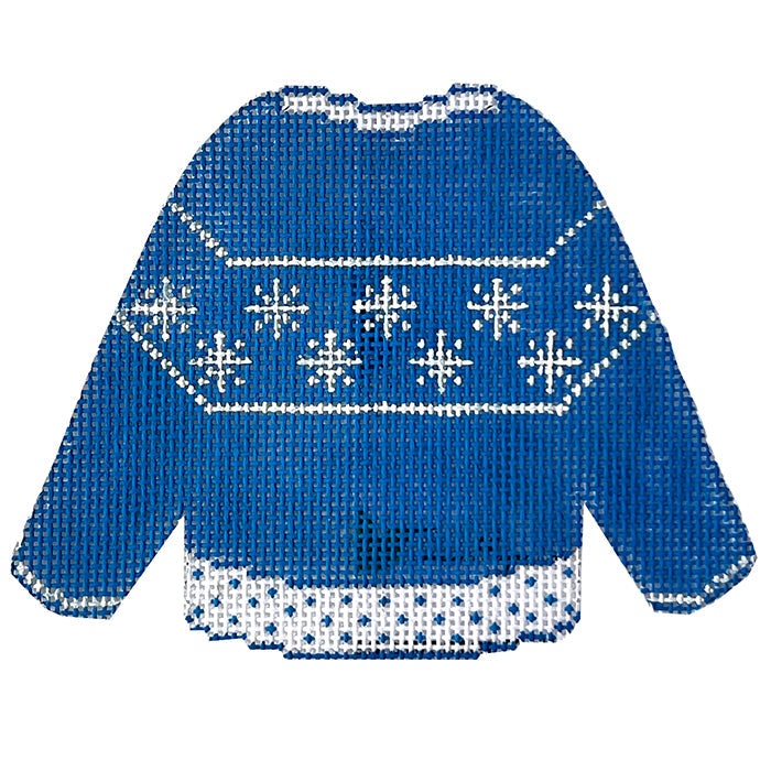 Sweater - Snowflakes with Stitch Guide Painted Canvas Danji Designs