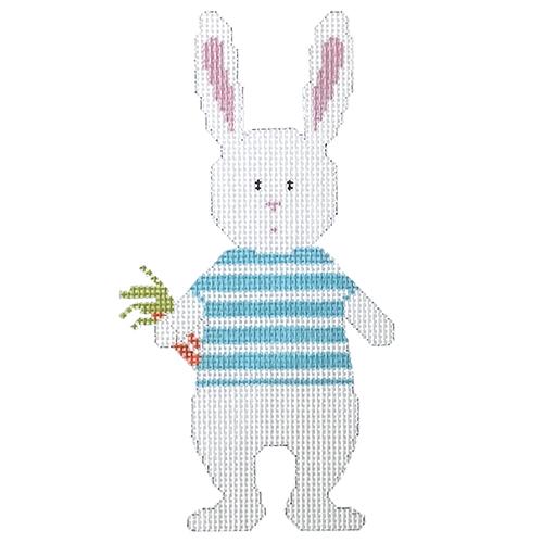 Sweet Little Bunny Boy with Stitch Guide Painted Canvas The Princess & Me - 1