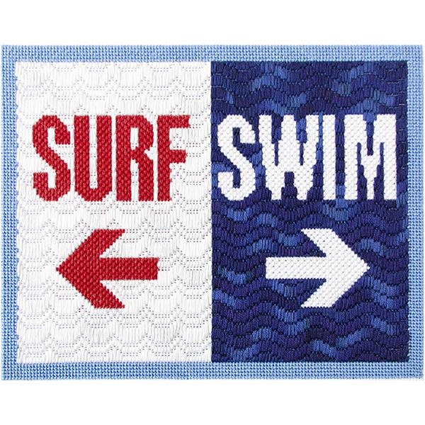 Swim Surf on 18 Printed Canvas Needlepoint To Go