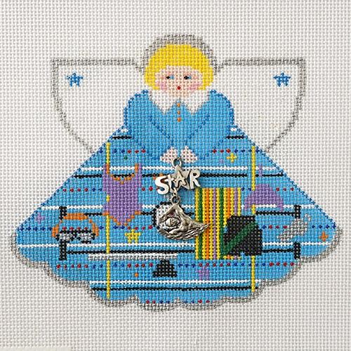 Swim Team Star Angel Painted Canvas Painted Pony Designs - 1