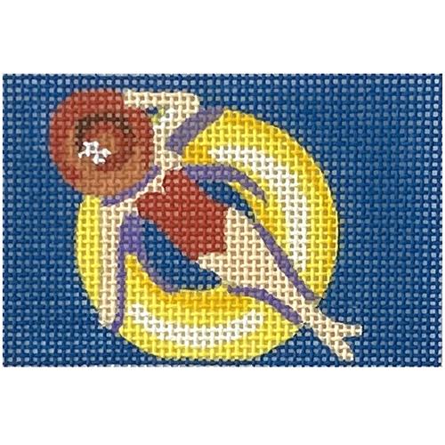 Swimmer on Yellow Floatie Insert Painted Canvas Colors of Praise - 1