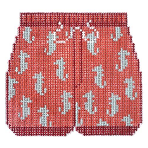 Swimming Trunks Seahorse Painted Canvas The Meredith Collection - 1