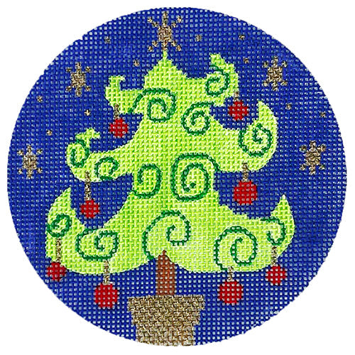 Swirl Tree Painted Canvas Vallerie Needlepoint Gallery - 1