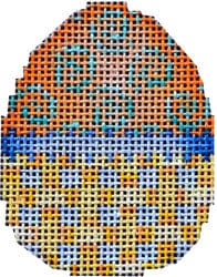 Swirls/Weave Mini Egg Painted Canvas Associated Talents