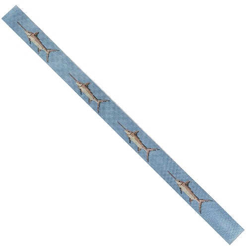 Swordfish Belt on Blue Painted Canvas Voila! - 1