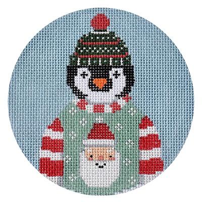 Tacky Sweater Party Penguin Painted Canvas Burnett & Bradley - 1