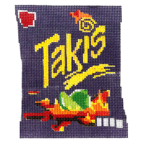 Takis Bag Painted Canvas Walker's Needlepoint