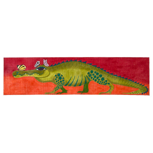 Tall & Long Gator on 13 Painted Canvas Zecca - 1