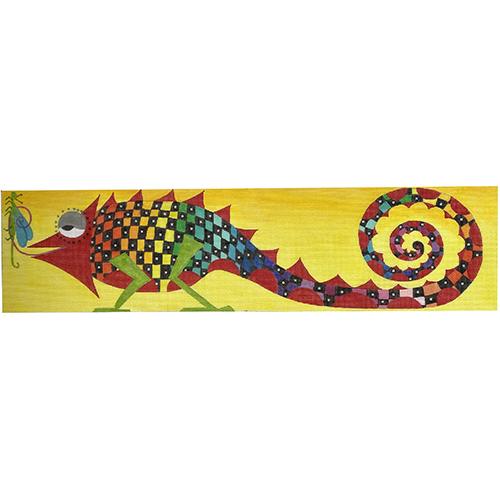 Tall & Long Nice Snack for Iguana on 18 Painted Canvas Zecca - 1