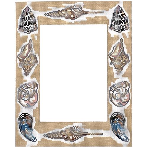 Tan Shell Frame Painted Canvas Cooper Oaks Design