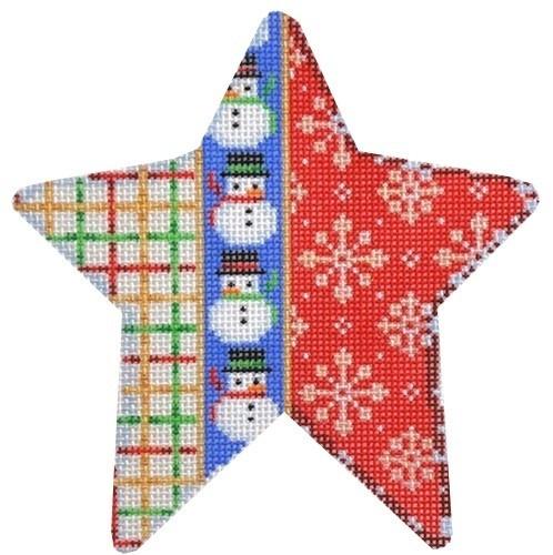 Tattersall / Snowmen Star Painted Canvas Associated Talents
