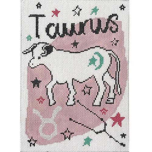 Taurus Zodiac Rectangle Painted Canvas Lee's Needle Art Inc. - 1