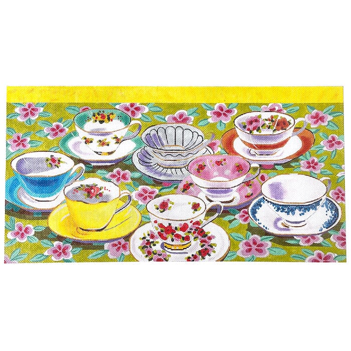 Tea Cups Painted Canvas Colors of Praise - 1