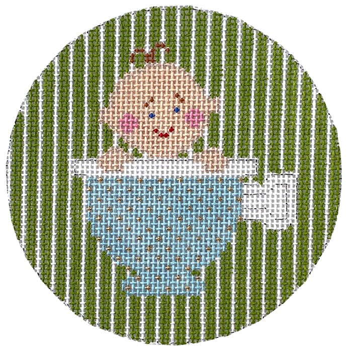 Teacup Boy with Stitch Guide Painted Canvas The Princess & Me - 1
