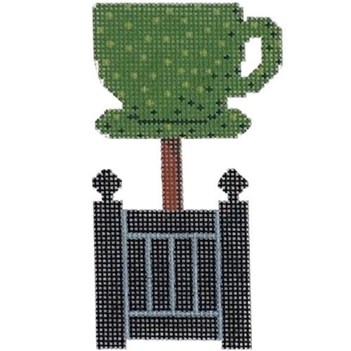 Teacup Topiary Painted Canvas Rachel Donley - 1