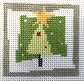 Teeny Tree (light green) Painted Canvas Pippin - 1