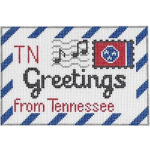 Tennessee Letter Painted Canvas Rachel Donley - 1