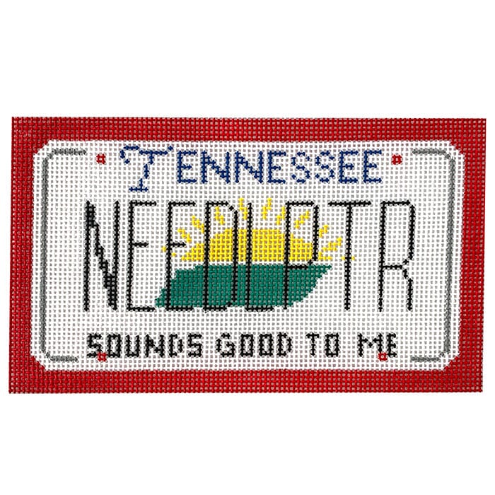 Tennessee Mini Plate Painted Canvas CBK Needlepoint Collections - 1