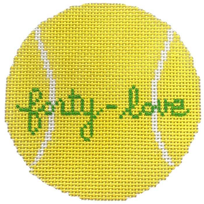 Tennis Ball Forty Love on 13 Painted Canvas Atlantic Blue Canvas - 1