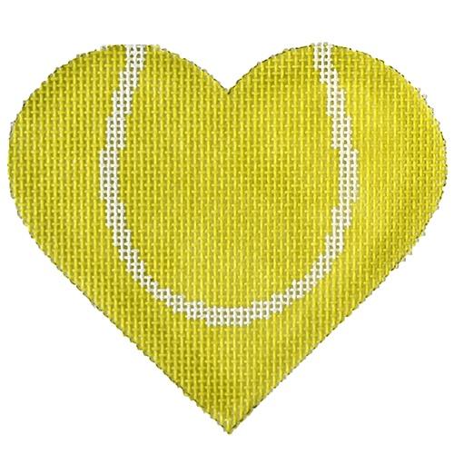 Tennis Ball Heart Painted Canvas Pepperberry Designs - 1