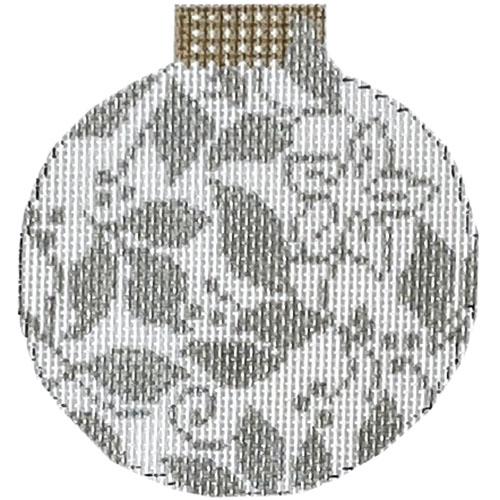 Teri's Silver Reflection Bauble Painted Canvas Whimsy & Grace