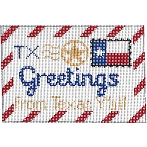 Texas Letter Painted Canvas Rachel Donley