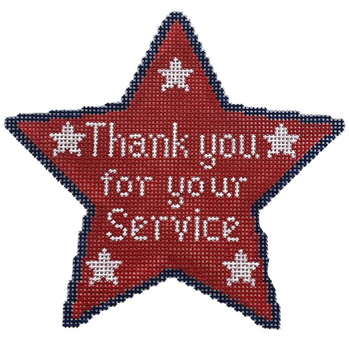 Thank You for Your Service Star Painted Canvas CanvasWorks - 1