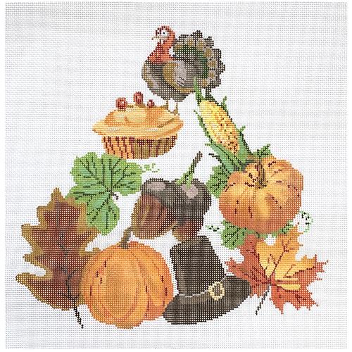 Thanksgiving Stack Painted Canvas A Stitch in Time - 1
