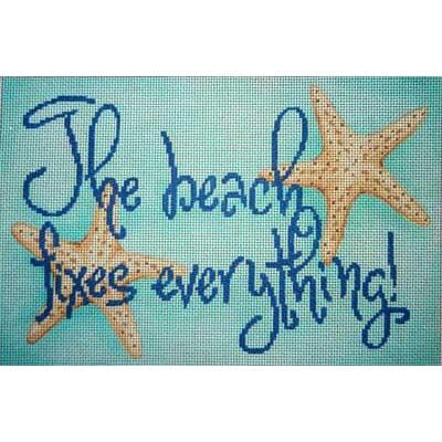 The Beach Fixes Everything! Painted Canvas Associated Talents