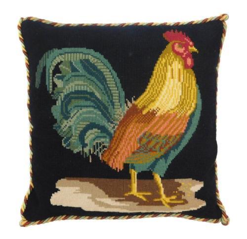 Two needlepoint rooster 2024 pillows