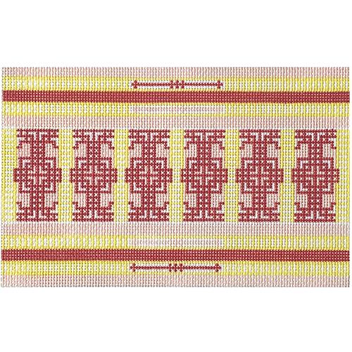 The Dale Clutch Pink & Yellow Painted Canvas KCN Designers - 1
