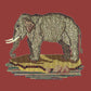 The Elephant Needlepoint Kit Kits Elizabeth Bradley Design Dark Red 