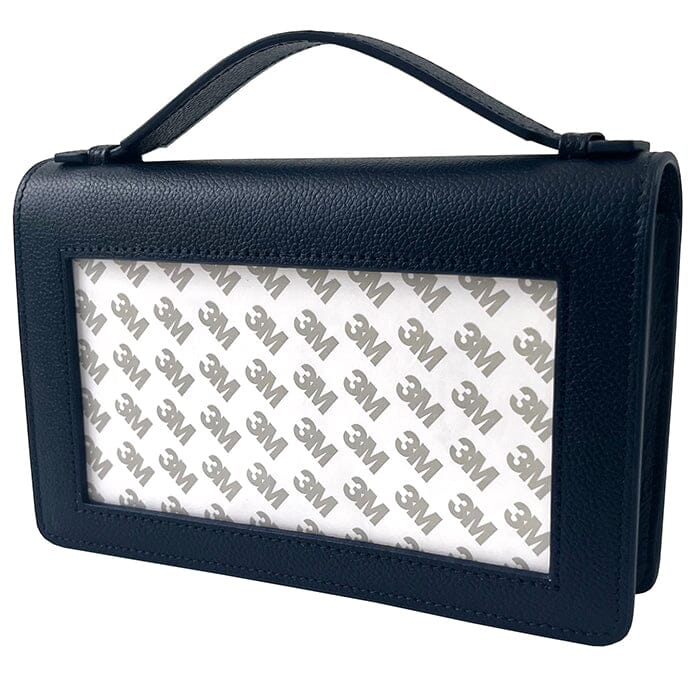 The Everyday Clutch - Navy + Silver Chain Leather Goods Rachel Barri Designs 