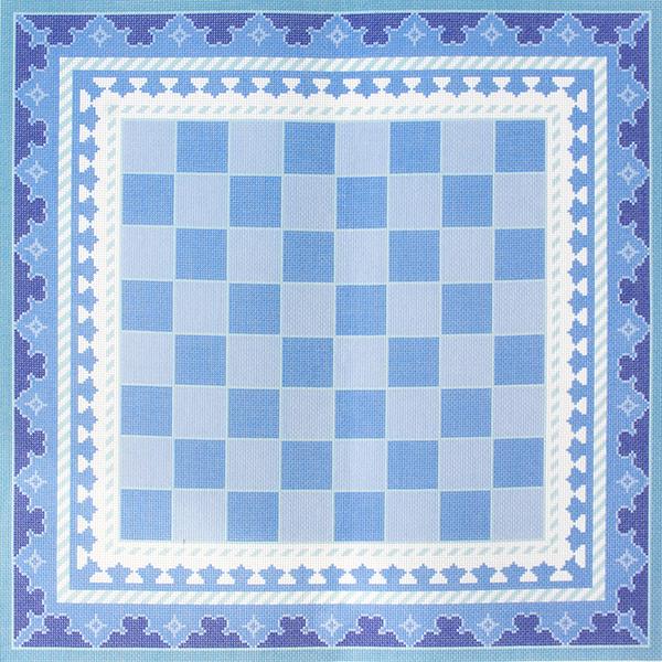 The Gambit Chessboard - Blue Kit Kits Needlepoint To Go 