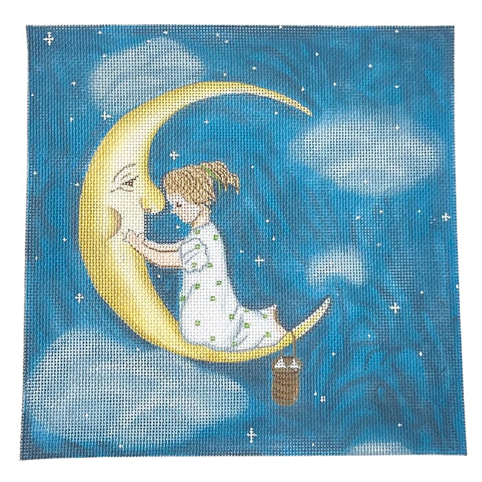 The Moon and Me Painted Canvas CBK Needlepoint Collections