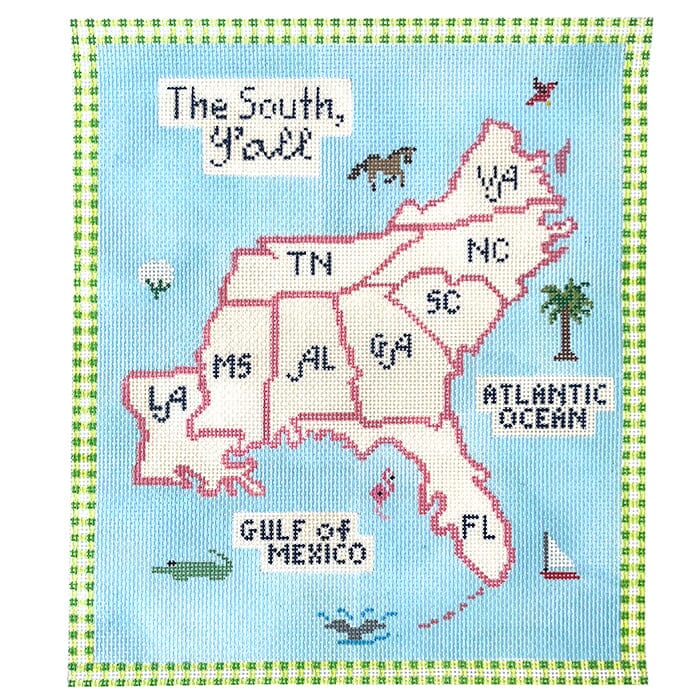 The South Y'all Painted Canvas Jessica Tongel Designs - 1