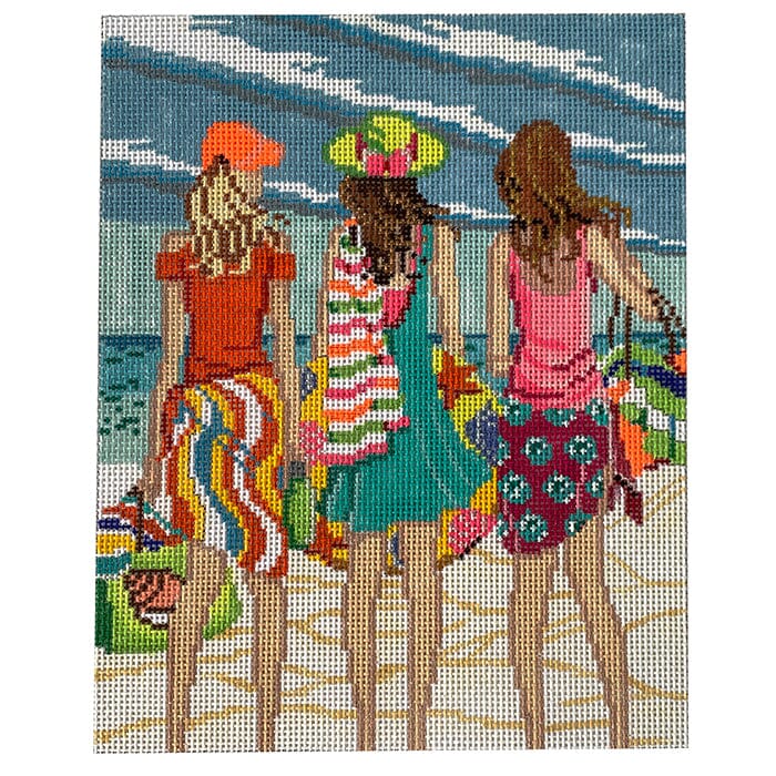 Three Girls in Summer Painted Canvas Alice Peterson Company - 1