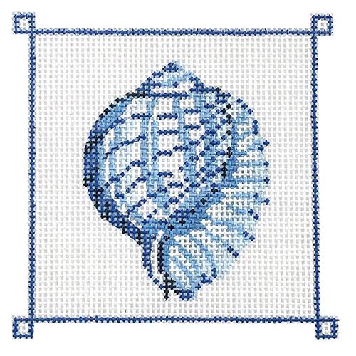 Tiger Chambered Nautilus Shell on 18 Painted Canvas The Colonial Needle Company - 1