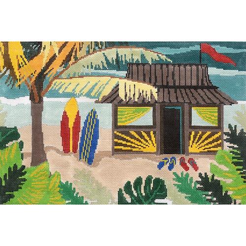 Tiki Hut Painted Canvas CBK Needlepoint Collections - 1