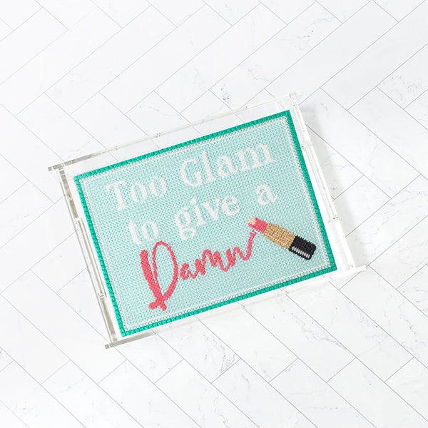 Too Glam to Give a Damn Kit Turquoise Kits Needlepoint To Go