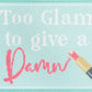 Too Glam to Give a Damn Kit - Turquoise Kits Needlepoint To Go Printed Canvas Only 