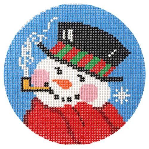 Top Hat Snowman Painted Canvas Lee's Needle Art Inc.