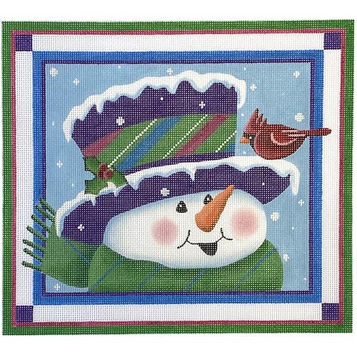 Topper Snowman Painted Canvas Pepperberry Designs - 1
