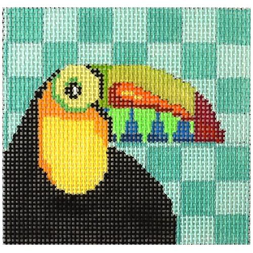 Toucan Insert Painted Canvas Two Sisters Needlepoint 