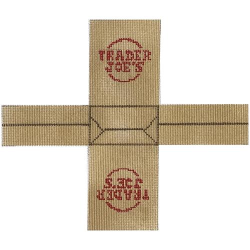 Trader Joes 3D Bag Painted Canvas Rachel Barri Designs - 1